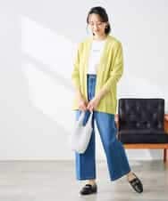 K3CGD22049 a.v.v Elmi(アー・ヴェ・ヴェ) 【低身長サイズ】さらさらタッチトッパーカーディガン【UVカット/接触冷感】 ライトイエロー