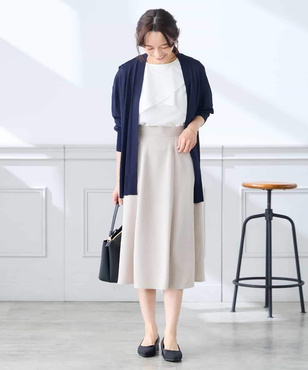 K3CGD22049 a.v.v Elmi(アー・ヴェ・ヴェ) 【低身長サイズ】さらさらタッチトッパーカーディガン【UVカット/接触冷感】 ライトイエロー