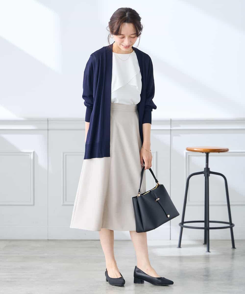 K3CGD22049 a.v.v Elmi(アー・ヴェ・ヴェ) 【低身長サイズ】さらさらタッチトッパーカーディガン【UVカット/接触冷感】 ライトイエロー