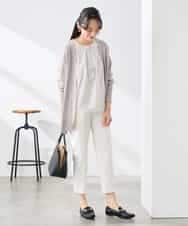 K3CGD22049 a.v.v Elmi(アー・ヴェ・ヴェ) 【低身長サイズ】さらさらタッチトッパーカーディガン【UVカット/接触冷感】 ライトイエロー