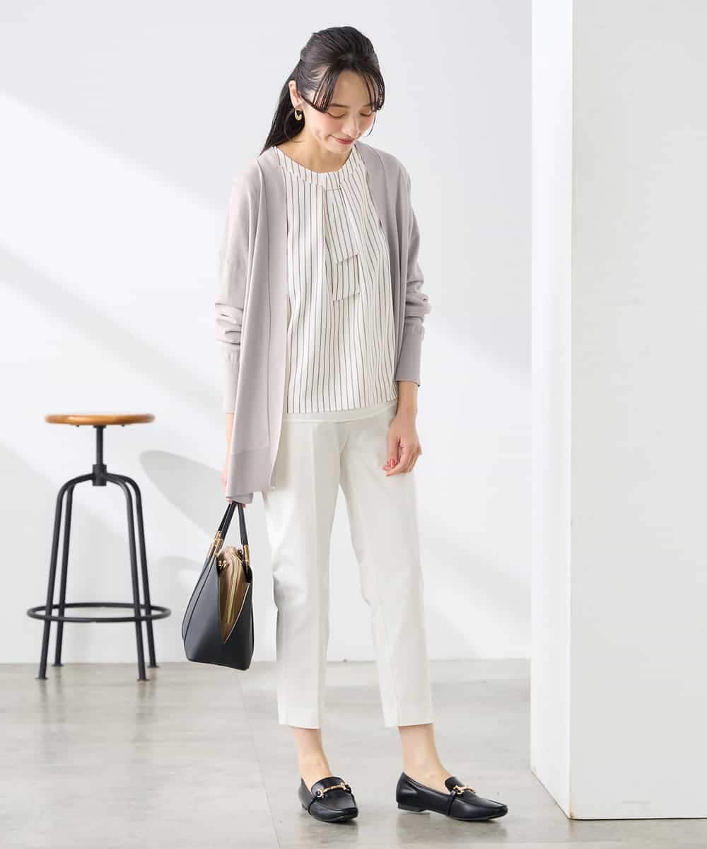 K3CGD22049 a.v.v Elmi(アー・ヴェ・ヴェ) 【低身長サイズ】さらさらタッチトッパーカーディガン【UVカット/接触冷感】 ライトイエロー