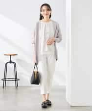 K3CGD22049 a.v.v Elmi(アー・ヴェ・ヴェ) 【低身長サイズ】さらさらタッチトッパーカーディガン【UVカット/接触冷感】 ライトイエロー