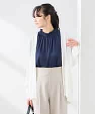 K3CGD22049 a.v.v Elmi(アー・ヴェ・ヴェ) 【低身長サイズ】さらさらタッチトッパーカーディガン【UVカット/接触冷感】 ライトイエロー