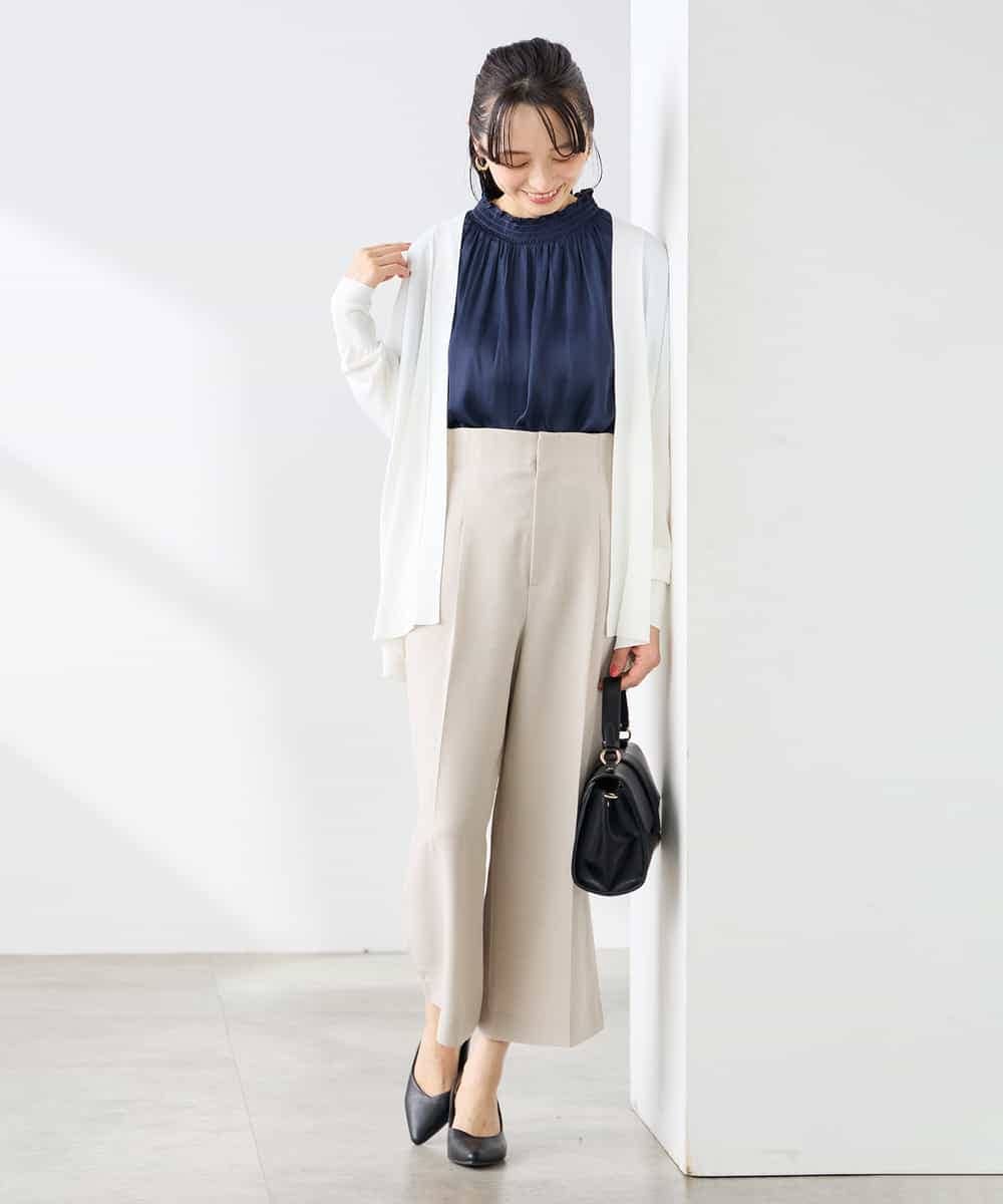 K3CGD22049 a.v.v Elmi(アー・ヴェ・ヴェ) 【低身長サイズ】さらさらタッチトッパーカーディガン【UVカット/接触冷感】 ライトイエロー