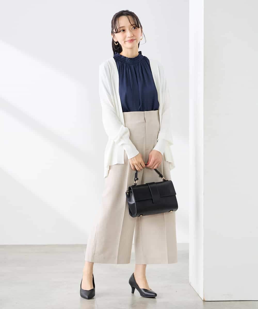 K3CGD22049 a.v.v Elmi(アー・ヴェ・ヴェ) 【低身長サイズ】さらさらタッチトッパーカーディガン【UVカット/接触冷感】 ライトイエロー