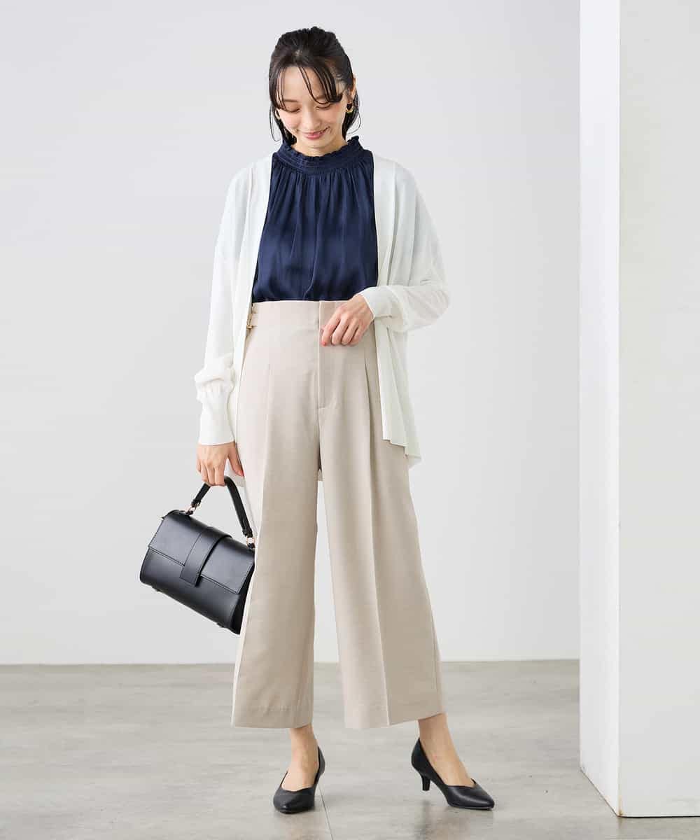 K3CGD22049 a.v.v Elmi(アー・ヴェ・ヴェ) 【低身長サイズ】さらさらタッチトッパーカーディガン【UVカット/接触冷感】 ライトイエロー