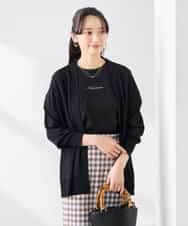 K3CGD22049 a.v.v Elmi(アー・ヴェ・ヴェ) 【低身長サイズ】さらさらタッチトッパーカーディガン【UVカット/接触冷感】 ライトイエロー