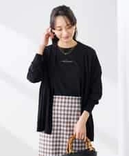 K3CGD22049 a.v.v Elmi(アー・ヴェ・ヴェ) 【低身長サイズ】さらさらタッチトッパーカーディガン【UVカット/接触冷感】 ライトイエロー