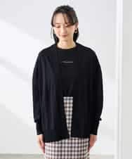 K3CGD22049 a.v.v Elmi(アー・ヴェ・ヴェ) 【低身長サイズ】さらさらタッチトッパーカーディガン【UVカット/接触冷感】 ライトイエロー