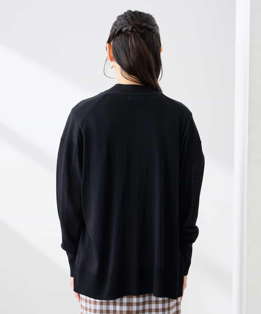 K3CGD22049 a.v.v Elmi(アー・ヴェ・ヴェ) 【低身長サイズ】さらさらタッチトッパーカーディガン【UVカット/接触冷感】 ライトイエロー