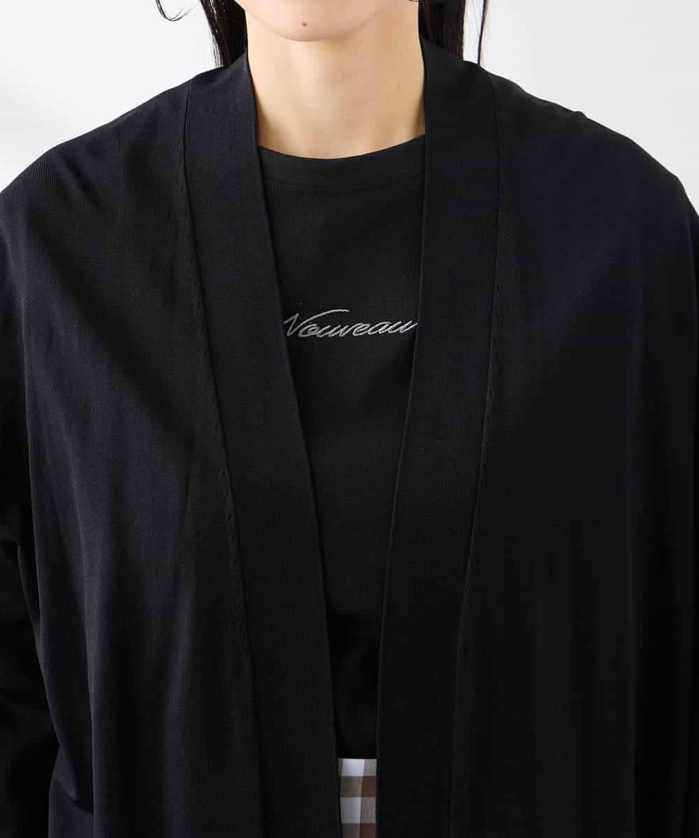 K3CGD22049 a.v.v Elmi(アー・ヴェ・ヴェ) 【低身長サイズ】さらさらタッチトッパーカーディガン【UVカット/接触冷感】 ライトイエロー