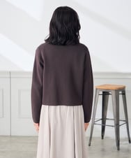 K3CKD01064 a.v.v Elmi(アー・ヴェ・ヴェ) 【低身長サイズ】ミラノリブ ニット ジャケット レッド