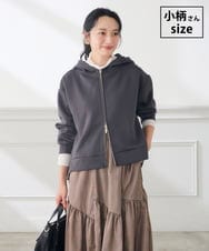 K3CKD09059 a.v.v Elmi(アー・ヴェ・ヴェ) 【低身長サイズ】バックフレア ダンボール ZIP パーカー ダークグレー