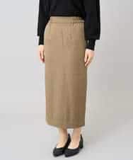 K3EBD11109 a.v.v Elmi(アー・ヴェ・ヴェ) 【低身長サイズ/2SET】ペプラムジレ×ナロースカート モカベージュ