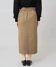 K3EBD11109 a.v.v Elmi(アー・ヴェ・ヴェ) 【低身長サイズ/2SET】ペプラムジレ×ナロースカート モカベージュ