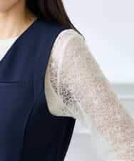 K3EFD03109 a.v.v Elmi(アー・ヴェ・ヴェ) 【低身長サイズ】【洗える】Vネックコンビネゾン ネイビー