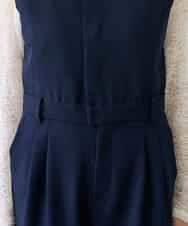 K3EFD03109 a.v.v Elmi(アー・ヴェ・ヴェ) 【低身長サイズ】【洗える】Vネックコンビネゾン ネイビー