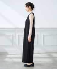 K3EFD06099 a.v.v Elmi(アー・ヴェ・ヴェ) 【低身長サイズ】スクエアネックオールインワン ブラック