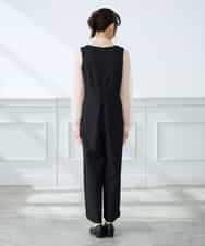 K3EFD06099 a.v.v Elmi(アー・ヴェ・ヴェ) 【低身長サイズ】スクエアネックオールインワン ブラック