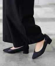 K3EFD06099 a.v.v Elmi(アー・ヴェ・ヴェ) 【低身長サイズ】スクエアネックオールインワン ブラック