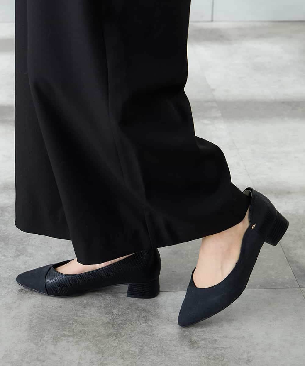 K3EFD06099 a.v.v Elmi(アー・ヴェ・ヴェ) 【低身長サイズ】スクエアネックオールインワン ブラック