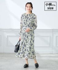 K3EFD12109 a.v.v Elmi(アー・ヴェ・ヴェ) 【低身長サイズ】ランダムプリーツワンピース ベージュ