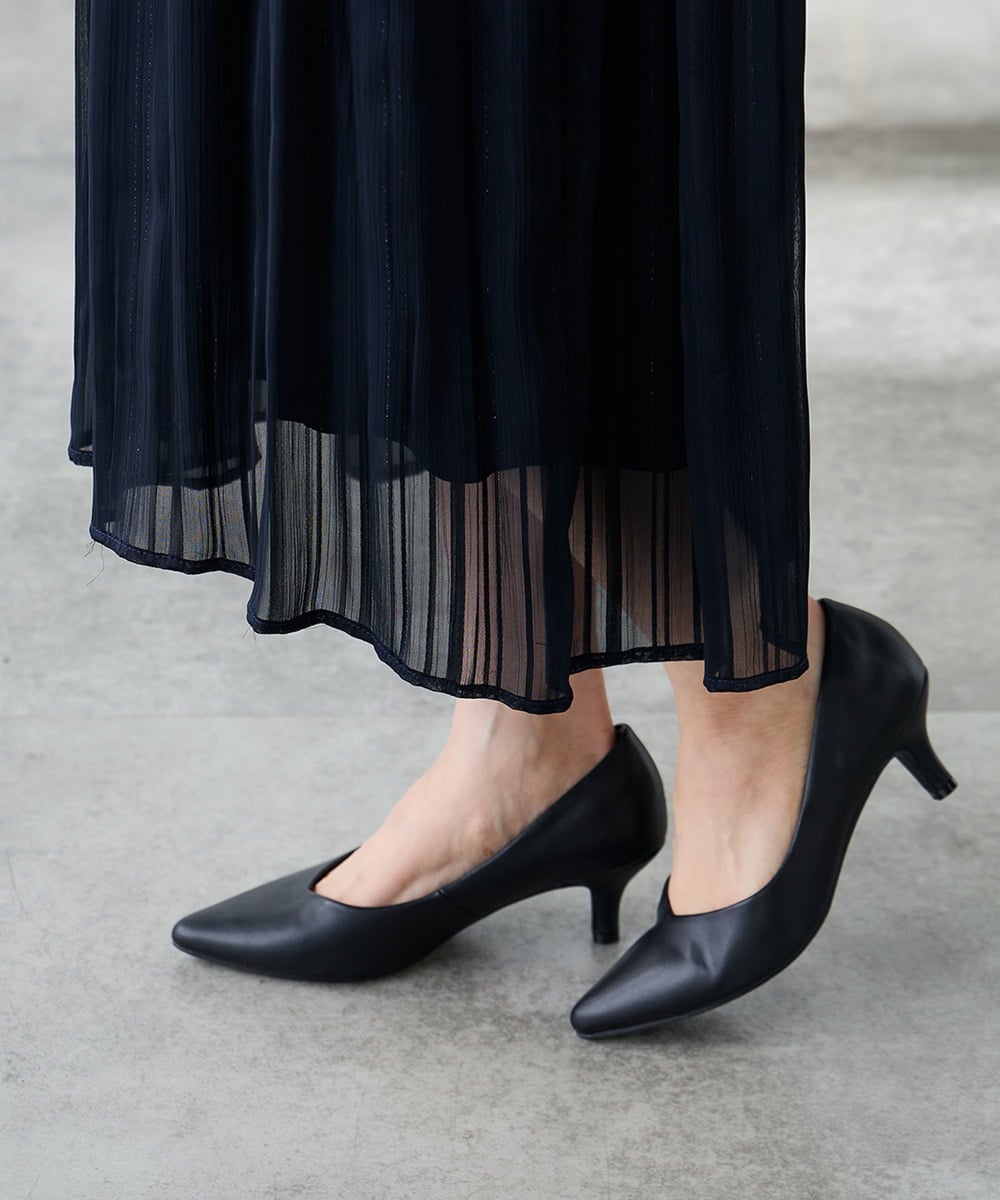 K3EFD12109 a.v.v Elmi(アー・ヴェ・ヴェ) 【低身長サイズ】ランダムプリーツワンピース ベージュ