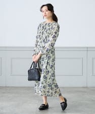 K3EFD12109 a.v.v Elmi(アー・ヴェ・ヴェ) 【低身長サイズ】ランダムプリーツワンピース ベージュ