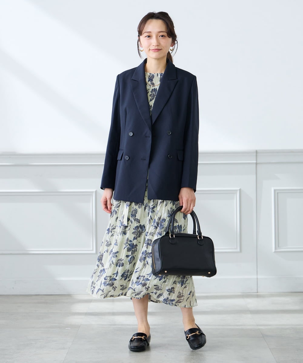 K3EFD12109 a.v.v Elmi(アー・ヴェ・ヴェ) 【低身長サイズ】ランダムプリーツワンピース ベージュ