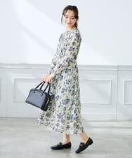 K3EFD12109 a.v.v Elmi(アー・ヴェ・ヴェ) 【低身長サイズ】ランダムプリーツワンピース ベージュ