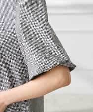 K3EGD01089 a.v.v Elmi(アー・ヴェ・ヴェ) 【低身長サイズ】ソフトサッカーパフスリーブワンピース ブルー