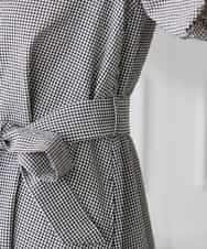 K3EGD01089 a.v.v Elmi(アー・ヴェ・ヴェ) 【低身長サイズ】ソフトサッカーパフスリーブワンピース ブルー