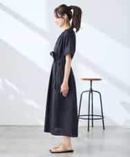 K3EGD08099 a.v.v Elmi(アー・ヴェ・ヴェ) 【低身長サイズ/洗える】スキッパーワンピース ベージュ