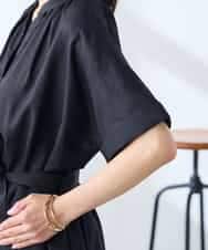 K3EGD08099 a.v.v Elmi(アー・ヴェ・ヴェ) 【低身長サイズ/洗える】スキッパーワンピース ベージュ