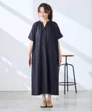 K3EGD08099 a.v.v Elmi(アー・ヴェ・ヴェ) 【低身長サイズ/洗える】スキッパーワンピース ベージュ