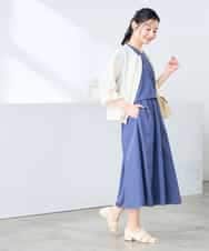 K3EGD09089 a.v.v Elmi(アー・ヴェ・ヴェ) 【低身長サイズ/微撥水】ナイロンドッキングワンピース カーキ