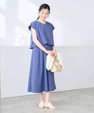 K3EGD09089 a.v.v Elmi(アー・ヴェ・ヴェ) 【低身長サイズ/微撥水】ナイロンドッキングワンピース カーキ