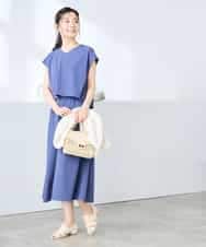 K3EGD09089 a.v.v Elmi(アー・ヴェ・ヴェ) 【低身長サイズ/微撥水】ナイロンドッキングワンピース カーキ