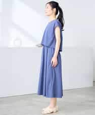 K3EGD09089 a.v.v Elmi(アー・ヴェ・ヴェ) 【低身長サイズ/微撥水】ナイロンドッキングワンピース カーキ