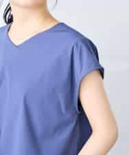 K3EGD09089 a.v.v Elmi(アー・ヴェ・ヴェ) 【低身長サイズ/微撥水】ナイロンドッキングワンピース カーキ