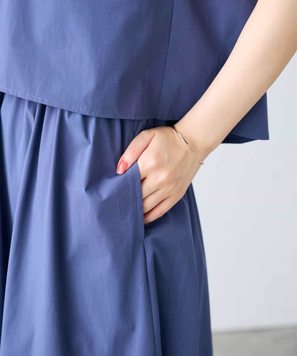 K3EGD09089 a.v.v Elmi(アー・ヴェ・ヴェ) 【低身長サイズ/微撥水】ナイロンドッキングワンピース カーキ