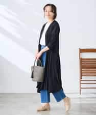 K3EGD11079 a.v.v Elmi(アー・ヴェ・ヴェ) 【低身長サイズ/洗える】カラーレスシャツワンピース カーキ