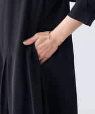 K3EGD11079 a.v.v Elmi(アー・ヴェ・ヴェ) 【低身長サイズ/洗える】カラーレスシャツワンピース カーキ