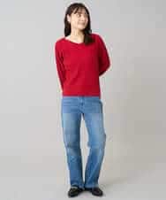 K3FBD15044 a.v.v Elmi(アー・ヴェ・ヴェ) 【低身長サイズ】プリーツライクVネックニット ブラック