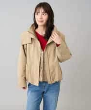 K3FBD15044 a.v.v Elmi(アー・ヴェ・ヴェ) 【低身長サイズ】プリーツライクVネックニット ブラック