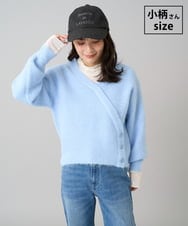 K3FBD23049 a.v.v Elmi(アー・ヴェ・ヴェ) 【低身長サイズ】カシュクールライクVネックニット ライトブルー