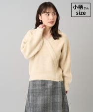 K3FBD23049 a.v.v Elmi(アー・ヴェ・ヴェ) 【低身長サイズ】カシュクールライクVネックニット ベージュ