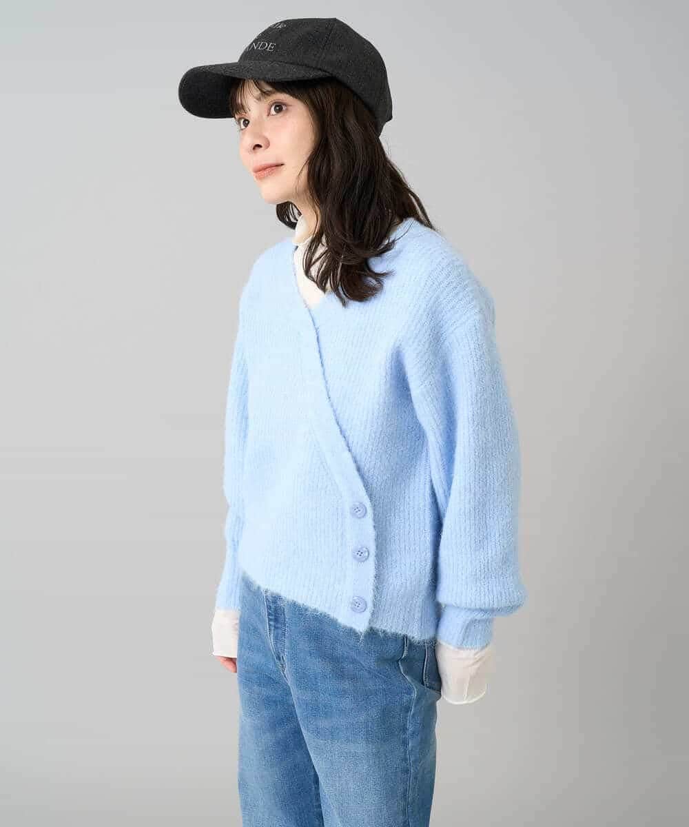 K3FBD23049 a.v.v Elmi(アー・ヴェ・ヴェ) 【低身長サイズ】カシュクールライクVネックニット ベージュ