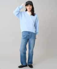 K3FBD23049 a.v.v Elmi(アー・ヴェ・ヴェ) 【低身長サイズ】カシュクールライクVネックニット ベージュ