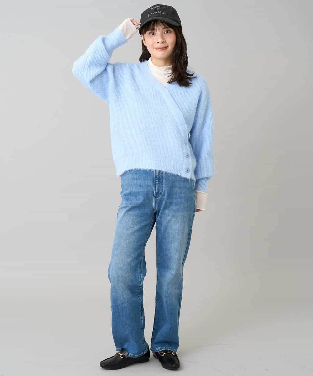 K3FBD23049 a.v.v Elmi(アー・ヴェ・ヴェ) 【低身長サイズ】カシュクールライクVネックニット ベージュ